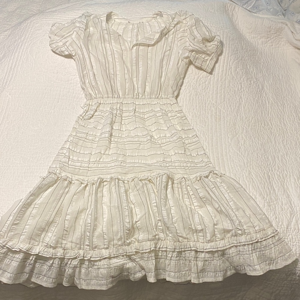 Elegant White Ruffled Dress